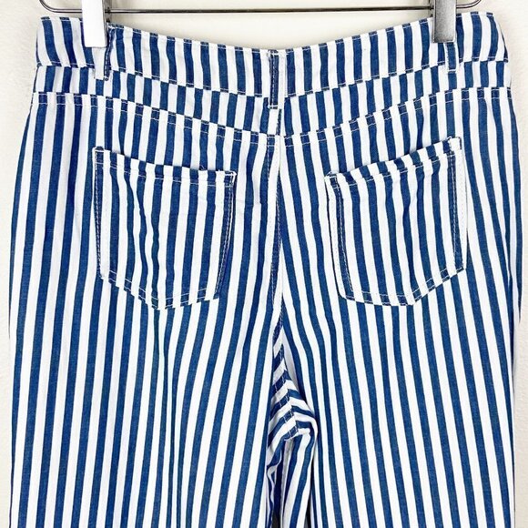 GB GIRLS | Blue & White Striped Wide Leg Pants Girls 16 - Picture 6 of 8